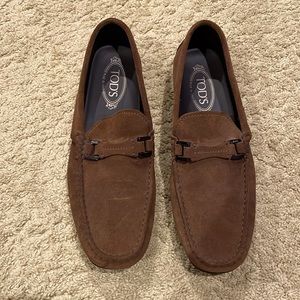 Tods Suede Loafers.